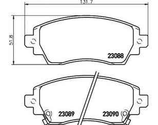 Колодки тормозные передние к-кт для Toyota Corolla E11 1997-2001 новый