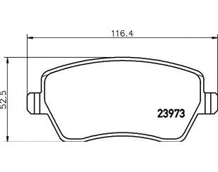 Колодки тормозные передние к-кт для Nissan Note (E11) 2006-2013 новый