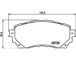 Колодки тормозные передние к-кт для Mazda Mazda 6 (GJ/GL) 2013> новый