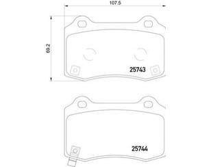 Колодки тормозные задние дисковые к-кт для Tesla Model S 2012> новый