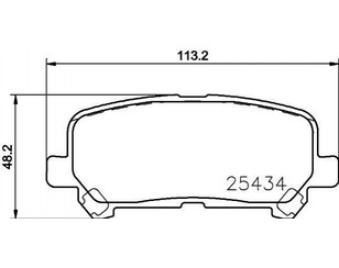 Колодки тормозные задние дисковые к-кт для Acura MDX 2007-2013 новый