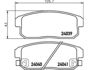 Колодки тормозные задние дисковые к-кт для Nissan Primera P12E 2002-2007 новый