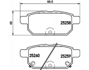 Колодки тормозные задние дисковые к-кт для Suzuki Swift 2011-2017 новый