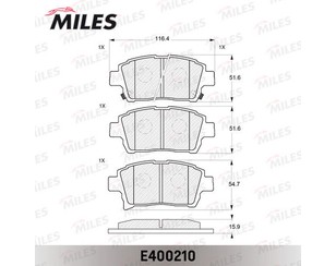 Колодки тормозные передние к-кт для Toyota Prius 1997-2003 новый