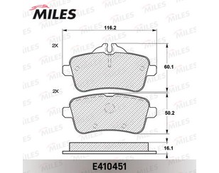 Колодки тормозные задние дисковые к-кт для Mercedes Benz W166 M-Klasse (ML/GLE) 2011-2018 новый