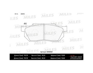 Колодки тормозные передние к-кт для Honda Civic 1988-1991 новый