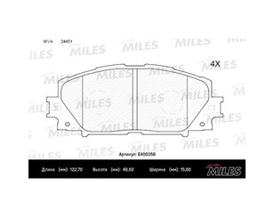 Колодки тормозные передние к-кт для Toyota Yaris 2005-2011 новый