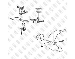 Стойка переднего стабилизатора левая для Lexus GS 300/400/430 2005-2011 новый