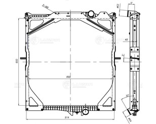 Радиатор основной для Volvo TRUCK FH 2008-2013 новый