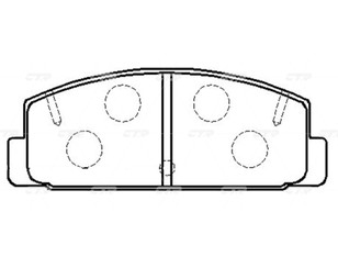 Колодки тормозные задние дисковые к-кт для Mazda 626 (GF) 1997-2002 новый