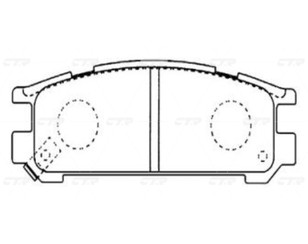 Колодки тормозные задние дисковые к-кт для Subaru SVX 1992-1997 новый