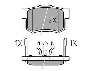 Колодки тормозные задние дисковые к-кт для Honda CR-V 2007-2012 новый