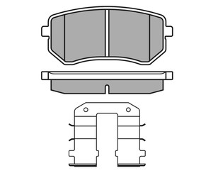 Колодки тормозные задние дисковые к-кт для Hyundai i10 2007-2013 новый