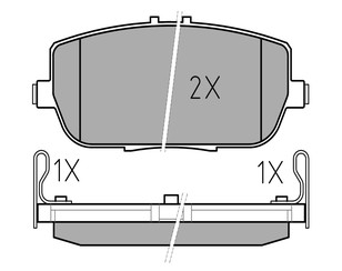 Колодки тормозные задние дисковые к-кт для Mazda MX-5 III (NC) 2005-2015 новый