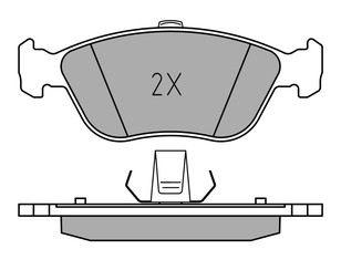 Колодки тормозные передние к-кт для Volvo C70 1997-2002 новый