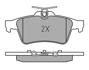 Колодки тормозные задние дисковые к-кт для Jaguar XK/ XKR 2006-2014 новый