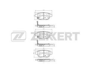 Колодки тормозные задние дисковые к-кт для Honda Ridgeline 2005-2014 новый