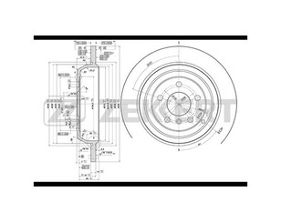 Диск тормозной задний для Mercedes Benz W164 M-Klasse (ML) 2005-2011 новый