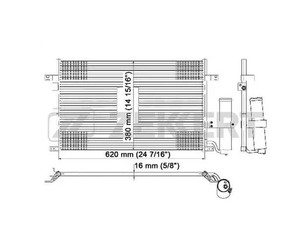 Радиатор кондиционера (конденсер) для Chevrolet Lacetti 2003-2013 новый
