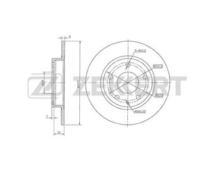 Диск тормозной задний для Mazda Mazda 3 (BM/BN) 2013-2018 новый