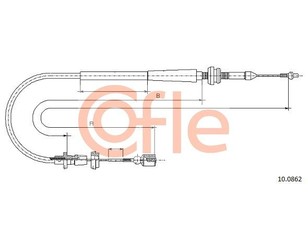 Трос газа для VW Golf III/Vento 1991-1997 новый