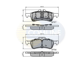 Колодки тормозные задние дисковые к-кт для Mini Cabrio R52 2004-2008 новый