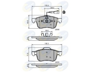 Колодки тормозные передние к-кт для Alfa Romeo 159 2005-2011 новый