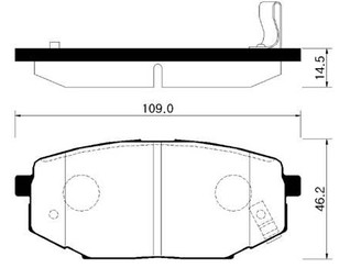 Колодки тормозные задние дисковые к-кт для Hyundai Galloper II (JKC4) 1998-2003 новый