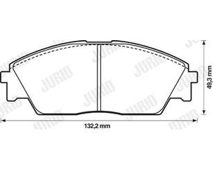 Колодки тормозные передние к-кт для Honda Civic 1988-1991 новый