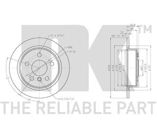Диск тормозной задний для Mini F56 2014> новый