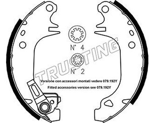 Колодки барабанные к-кт для Citroen Saxo 1996-1999 новый