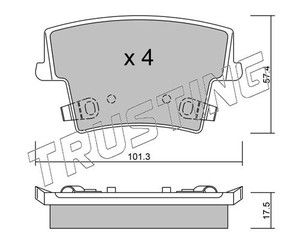 Колодки тормозные задние дисковые к-кт для Dodge Magnum 2003-2008 новый