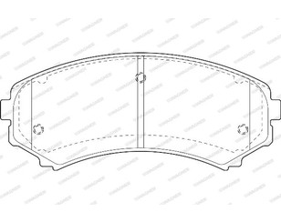 Колодки тормозные передние к-кт для Mitsubishi Grandis (NA#) 2004-2010 новый