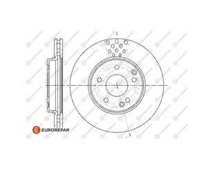 Диск тормозной передний вентилируемый для Mercedes Benz W210 E-Klasse 1995-2000 новый