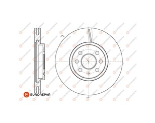 Диск тормозной передний вентилируемый для Opel Meriva 2003-2010 новый