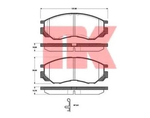 Колодки тормозные передние к-кт для Mitsubishi L400 1994-2006 новый