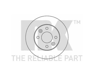 Диск тормозной передний не вентилируемый для Renault Sandero 2009-2014 новый