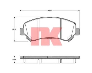 Колодки тормозные передние к-кт для Nissan X-Trail (T31) 2007-2014 новый