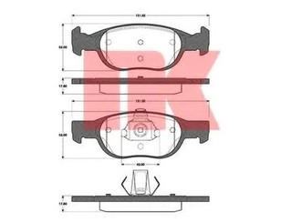 Колодки тормозные передние к-кт для Fiat Punto II (188) 1999-2010 новый