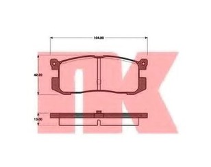 Колодки тормозные задние дисковые к-кт для Mazda MX-6 (GE6) 1991-1997 новый