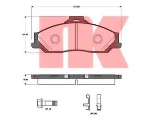 Колодки тормозные передние к-кт для Ford Ranger 1998-2006 новый