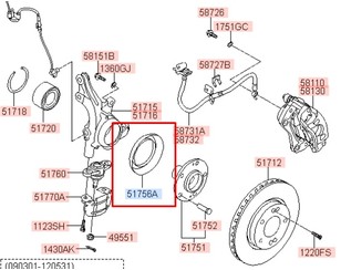 Пыльник тормозного диска для Hyundai i30 2007-2012 новый