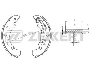 Колодки барабанные к-кт для Fiat Ulysse 2002-2011 новый