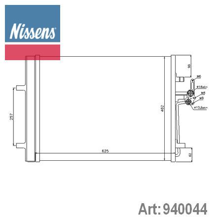 Nissens 940044 Радиатор кондиционера (конденсер)