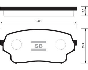 Колодки тормозные передние к-кт для Suzuki Grand Vitara 1998-2005 новый