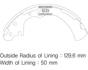 Колодки барабанные к-кт для Nissan Terrano I /Pathfinder (WD21) 1987-1996 новый