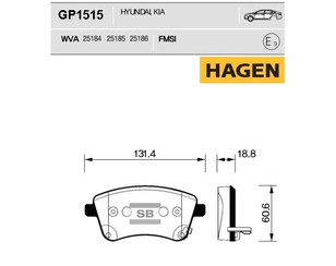 Колодки тормозные передние к-кт для Kia Venga 2010-2018 новый