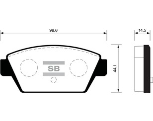 Колодки тормозные задние дисковые к-кт для Mitsubishi Galant (E1) 1984-1987 новый