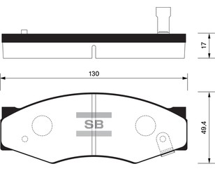 Колодки тормозные передние к-кт для Nissan 300 ZX (Z32) 1990-1996 новый