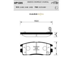 Колодки тормозные задние дисковые к-кт для Chevrolet Captiva (C100) 2006-2010 новый